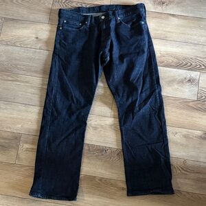 LEVIS 514 - Men's White Tag Straight Fit Dark Blue Jeans - 34/30